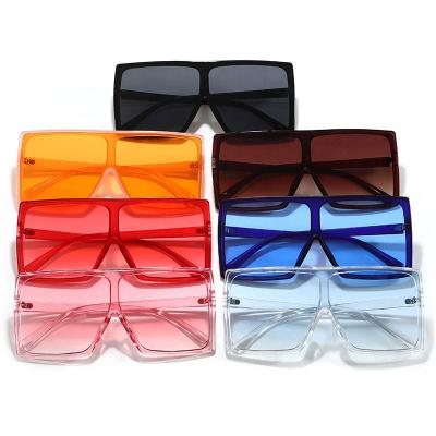 China 2022 new arrivals fashion sunglasses big square frame hot sale high quality one piece sunglasses for sale