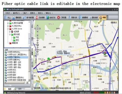 China Subsistema en línea de la supervisión del cable óptico del software de la dirección de la red en venta