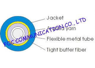 Chine Simplex militaire de câble optique de fibre d'industrie avec le tube blindé en métal en spirale à vendre