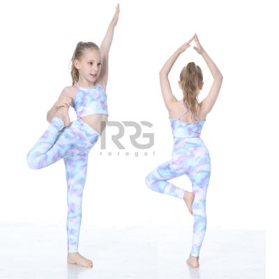 China Breathable Yoga Running Set Kids Gaiters Tank Top and Two-Piece Gaiters for Kids and Parent-Child Clothing for sale