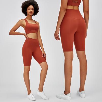 China Breathable High Waist Hip Fitness Double Layer Lifting Sand Swept High Waisted Slim Sports Leggings Pants Body Short Sleeve Yoga Top for sale