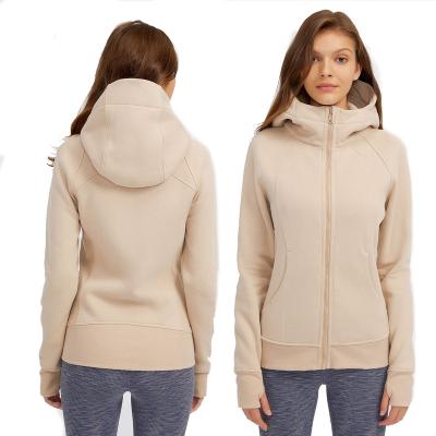 China 2021 Anti-wrinkle Lulu Lemon Fashion Ladies Women Shear Hoodies Sport Running Hoodies For Winter for sale