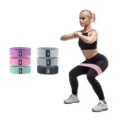 China Printed Yoga Gym Exercise Fitness Band Hip Fabric Resistance Bands Customized Fitness Exercise For Legs Booty for sale