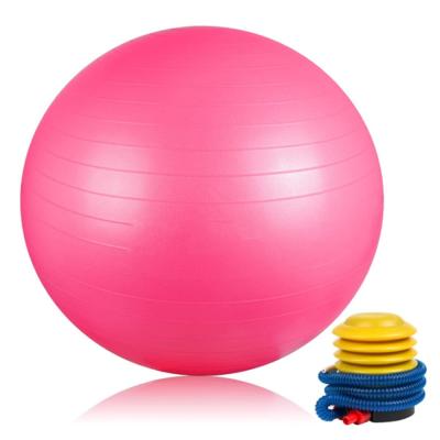 China Anti-shatter and Durable Pink Blue Round Yoga Ball 65Cm Gymnasium Balance Body Exercise Equipment Gym Equipment PVC Yoga Ball for sale