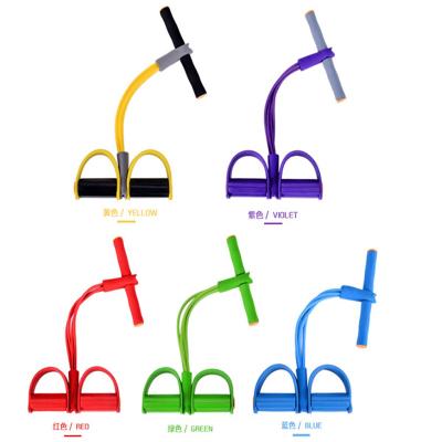 China / OEM Acceptable Fitness Equipment Stretching Slimming Elastic Training Bodybuilding Expander 4 Tubes Pull Ropends for sale