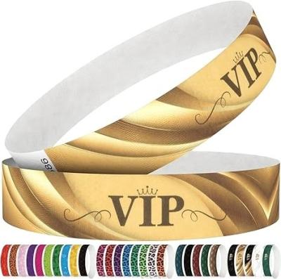 China Color Printing for Graphics 1 Color Dupont Paper/Tyvek Meeting Admission Wristband for sale