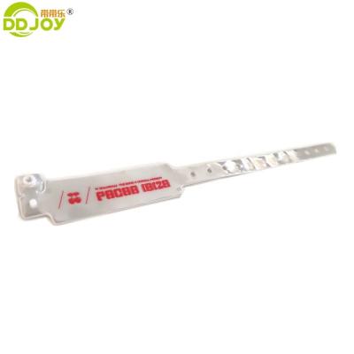 China Men's Party Entrance Reflective Wristband with Customer's Logo and Custom Logo for sale