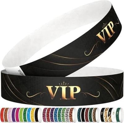 China Waterproof Custom Logo Printed Tyvek Wristbands for Event Party Supplies Customizable for sale