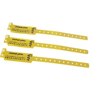 China 250*25 Soft PVC Waterproof Vinyl Bracelet Identification Wristband for Club Occasion for sale