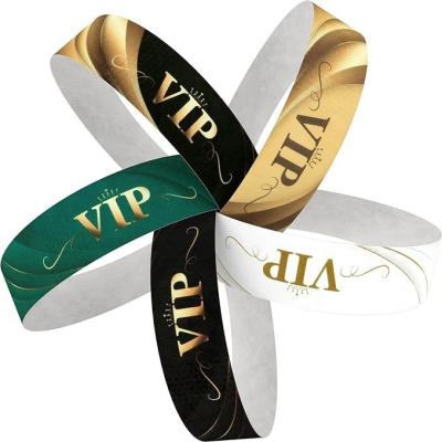 China Eventos Ticket Paper Adjustable Club Plastic Wrist Bands with Custom Logo Plating for sale