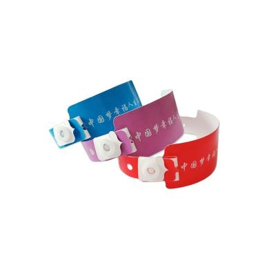 China 250*25mm wide shape Composite Wristband None Certificate Type for Events Festival for sale