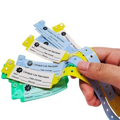 China 170*18mm Kindergröße PVC-ID-Armband kundenspezifisch Einweg-weiches Plastik-Krankenhaus Armband zu verkaufen