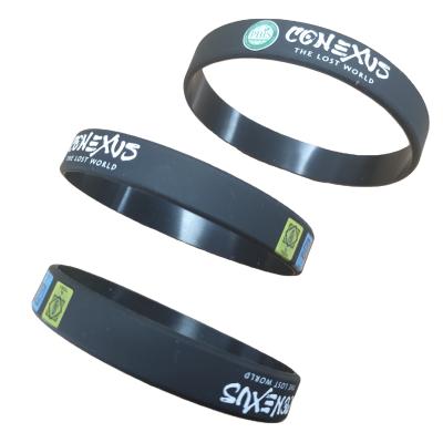 China Silicone Material Custom Wristband Debossed for Events 2024 Items Waterproof Silicone for sale