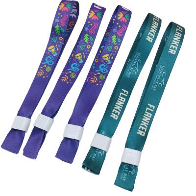 China ID Wristband for Festival Events DDJOY Custom One Direction Lock Cloth Polyester Fabric for sale