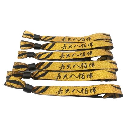 China Support Pantone Color Card Woven Logo Polyester Wristband Bracelet for Promotion Gifts for sale