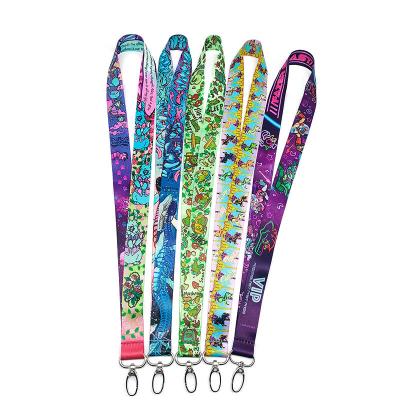 China Office Must-Have Sublimation Polyester Neck Lanyards with Breakaway and Safety Buckle for sale