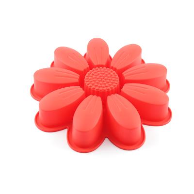 China Viable Sun Flower Cake Mold Decorating Silicone Molds for sale