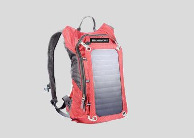 China Black Outdoor Solar Panel Backpack / Solar Travel Backpack With USB Port for sale