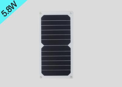 China Customized Waterproof Small Flexible Solar Panels 5.8W Sunpower With Single USB for sale