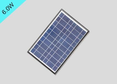 China 1200mA klein Polycrystalline Zonnepanelen6w Plastic Kader 1 Jaargarantie Te koop