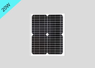 China Los pequeños paneles solares monocristalinos 20W 18V del marco de aluminio con garantía de 1 año en venta