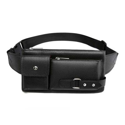 China New Water Proof Men's Simple Outdoor Leisure PU Leather Travel Waist And Trunk Bag for sale