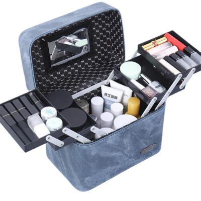 China Multifunctional Eco-friendly Cosmetic Portable Makeup Household Prepare Advanced Sense And Single Latch Filters Makeup Bags 1pc/poly Makeup Bags for sale