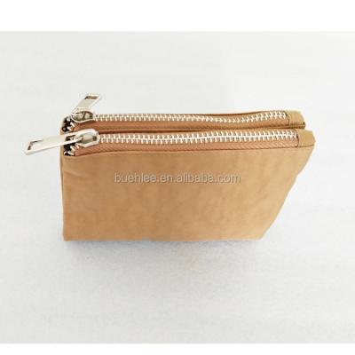 China Fashion Durable High Quality Cosmetic Two Compartments Custom Coin Purse for sale