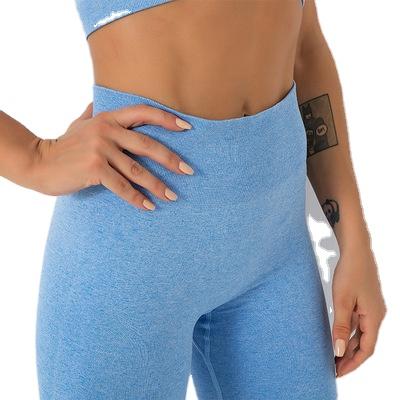 China Uniooo Yoga Pant Set Fitness Gym Wear Peach Hip Lift Tik Tok Breathable Seamless Yoga Pants Set Upgraded Version Sportswear for sale