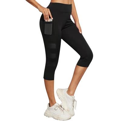 China Uniooo Womens Breathable Skin Color Ribbed High Waisted Yoga Leggings With Phone Pockets for sale