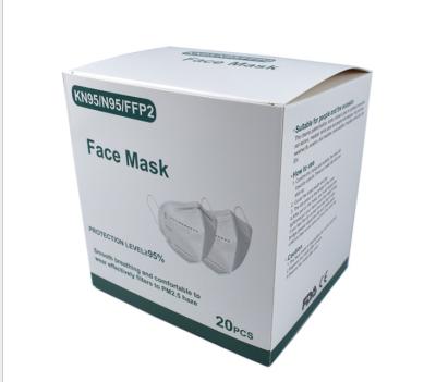 China Handmade custom n95 clearing printed logo medical surgical face packaging mask box for face mask for sale