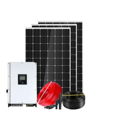 China Donghui 10kw solar panel photovoltaic on-grid home solar energi system for sale