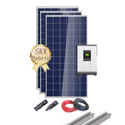 Chine 25 years warranty 5kw 8kw 10kw good price hybrid solar energy system for home à vendre