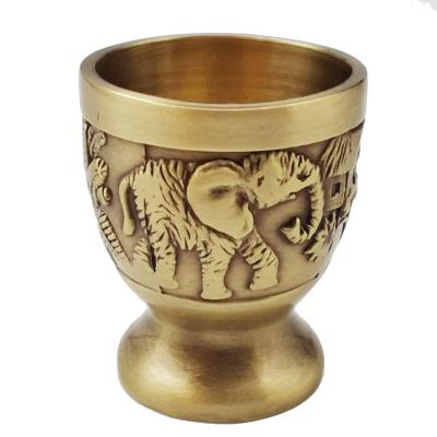 China Retro Elephant Tumbler Wine Cup Liquor Style Wine Cup Coffee Mug Creative Pure Copper Tea Cup Viable Spirit Antique Bronze Cup Small for sale