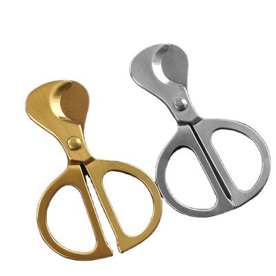 China Casual Cigar Scissors Stainless Steel Cigar Cutters Punch Portable Cuban Drill Cut Large Diameter Cigar Accessories for sale