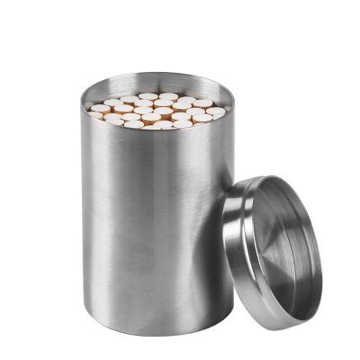 China 50 Stainless Steel Cigarette Storage Box Car Portable Ashtray Moisture-proof Large Capacity Men's Cigarette Holder for sale