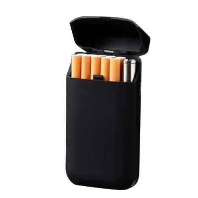 China Plastic Cigarette Holder 20 Pieces With Lighter Integrated Portable Storage Ladies Fine Branch Cigarette Clip Cigarette Box for sale