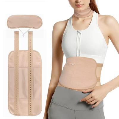 China Castor Oil Pack Neck Belt Adjustable Reusable Castor Oil Pack Wrap For Liver Detox Elastic Strap Bamboo Cotton Machine Washable Anti Oil Leak for sale