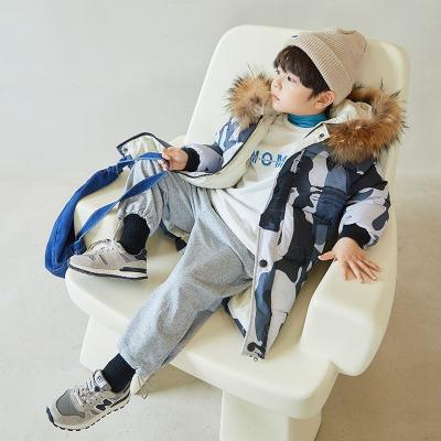 China Polyester Wholesale Girls Down Coat 2023 Winter Kids Mid-length Children Clothing Boys And Girls Down Jackets For Kid for sale