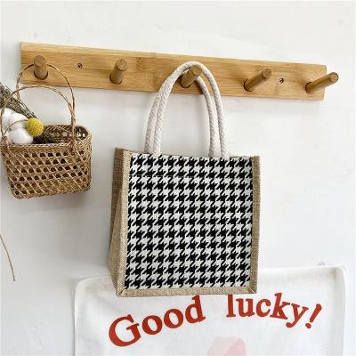 China Wholesale Luxury Rope Handle Designer Cartoon Purses Picnic Shopping Beach Jute Bag for sale