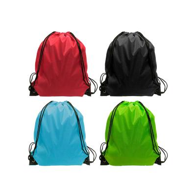 China Hot Sale Reusable Cheap Price Portable Custom Logo Polyester Drawstring Bag School Sports Bag for sale