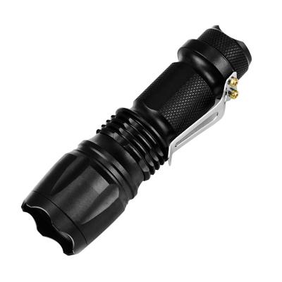 China Adjustable Portable Self Defense 18650 Rechargeable Flashlight Mini Focus Hunting Flashlight Bicycle Flashlight or AA Battery Cable Flashlight for sale