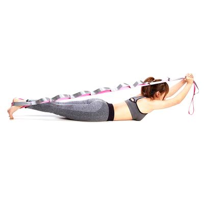 China Polyester Stretch Belt Yoga Resistance Band Elastic Exercise Pull Strap Sports Yoga Bands for sale