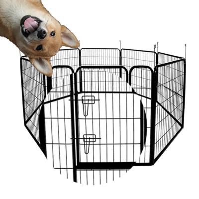 China Breathable On Sale Heavy Duty Durable Collapsible Metal Exercise Fence Square Pipe Barrier Outdoor Pet Playpen Kennel For Dogs for sale