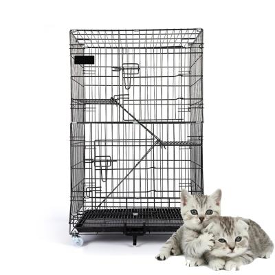 China Amazon hot selling lankit breathable cat BETTER best grade wire has enough hardness steel cat housing cage villa for sale