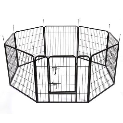 China 8 Breathable Indoor Foldable Metal Pet Barrier Panels Large Outdoor Playpen Dog Run Fence Dogs Pet Fence for sale