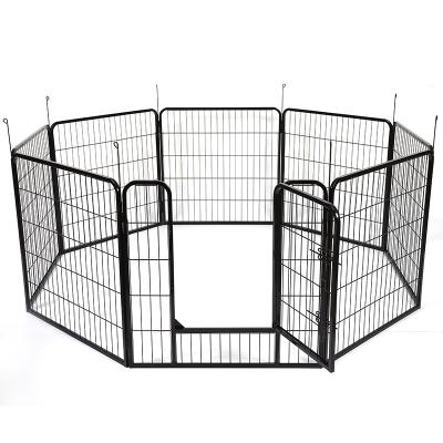 China Breathable Portable Easy Install Barrier Pet Cages Durable Metal Solid Fence Pet Dog Fence Outdoor Sport Park Pet Cages for sale