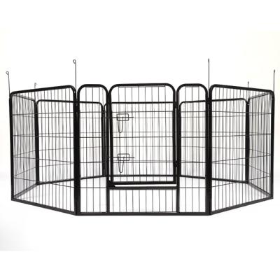 China Breathable 8 Sides Panels Square Tube Metal Pet Pen Fence Outdoor Breathable Small Durable Pet Fence Barrier For Dog for sale