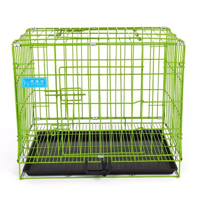 China Wholesale Cheap Breathable Dog Crate Double Door Custom Metal Mesh Dog Cages Indoor Dog Cages Kennel For Living Room for sale