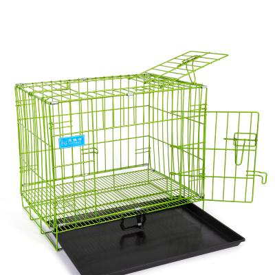 China Wholesale Breathable Cheap Price Green Metal Dog Cages Large Lightweight Durable Dog Cages Heavy Duty Kennel Dog Crates Pet Cages for sale